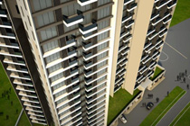 3D Views of Residential Towers in GIFT City