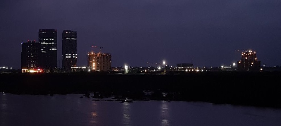 GIFT City Skyline view from bank of Sabarmati River