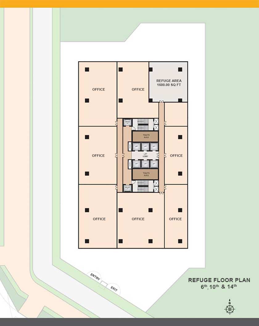 Refuge Floor Plan in Signature Tower by Hiranandani in GIFT City SEZ