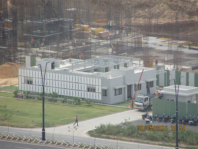 WTC GIFT City Site Construction Progress June 2016, Site office View from Front Entrance