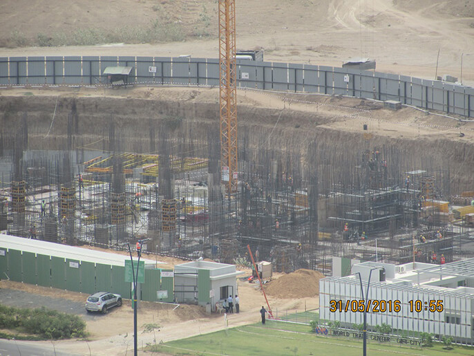 WTC GIFT City Site Construction Progress June 2016, Tower A, B, C, D