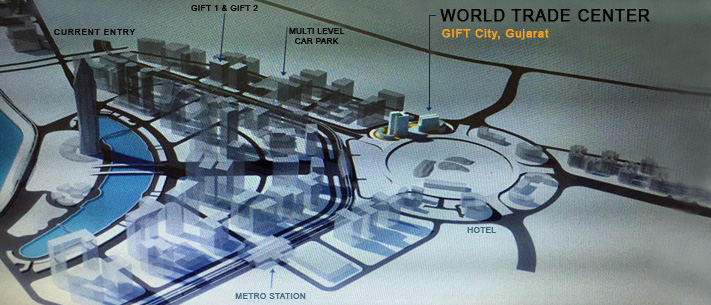 World Trade Center (WTC) location in in GIFT City MAP